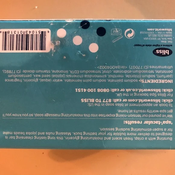 Bliss Mammoth Minty Scrub Bath Bar Soap (now discontinued)